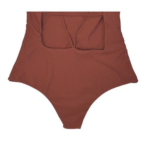 MIKOH KILAUEA One Piece Terracotta Clay Swimsuit Bathing Suit Sz Small NEW! - Picture 7 of 10